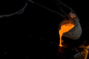 Pouring Molton Brass