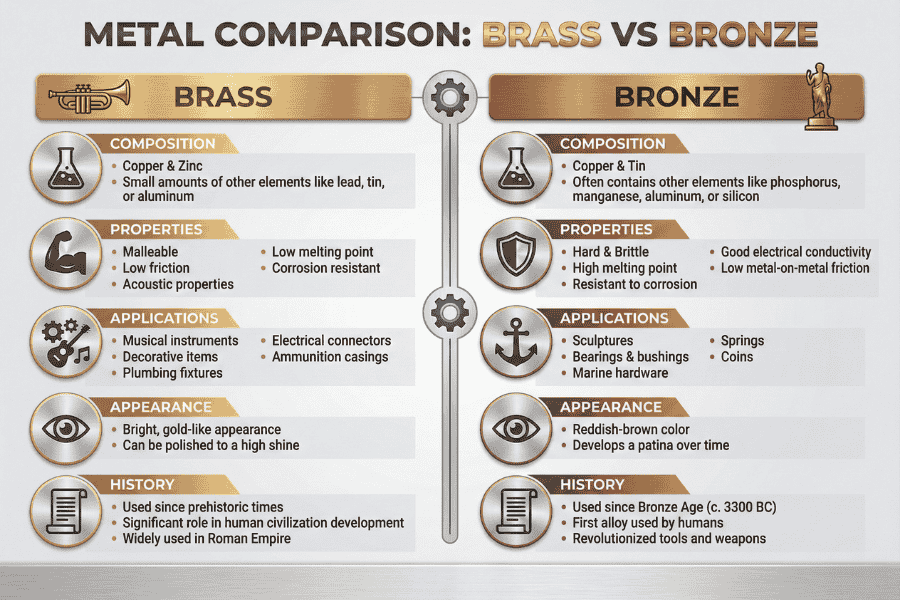 brass vs bronze infographic