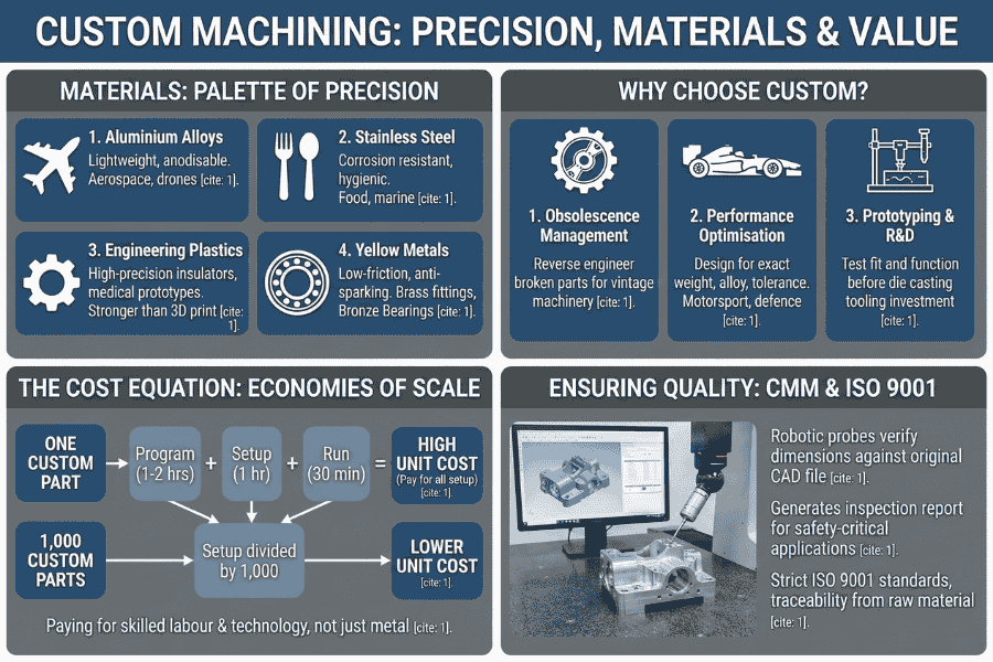 precision, materials and value